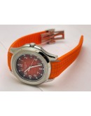 Patek Philippe Aquanaut Orange Rubber Strap 2 Swiss Automatic Watch