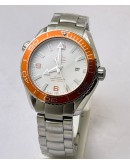 Omega Seamaster White Orange Bezel Swiss Automatic Watch