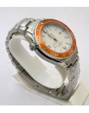 Omega Seamaster White Orange Bezel Swiss Automatic Watch