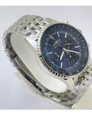 Breitling Navitimer B01 Blue & Black Chronograph Steel Watch