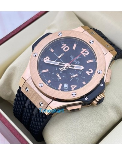 Hublot Big Bang Rose Gold 2 Black Rubber Strap Watch