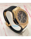 Hublot Big Bang Rose Gold 2 Black Rubber Strap Watch