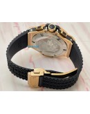 Hublot Big Bang Rose Gold 2 Black Rubber Strap Watch