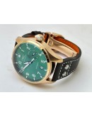 I W C Pilot Le Petit Prince Green Rose Gold Swiss Automatic Watch