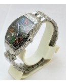 Franck Muller Crazy Hours Croco Black Steel Swiss Automatic Watch
