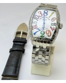 Franck Muller Crazy Color Dream Croco White Steel Swiss Automatic Watch