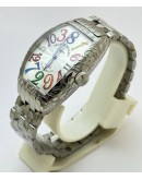 Franck Muller Crazy Color Dream Croco White Steel Swiss Automatic Watch