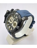 Graham Chronofighter Oversize Blue Rubber Strap Watch