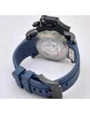 Graham Chronofighter Oversize Blue Rubber Strap Watch