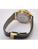 Breitling Navitimer Rose Gold Black Leather Strap Watch