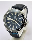 Tag Heuer Aquaracer Calibre 5 Black Leather Strap Swiss Automatic Watch