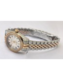 Rolex Datejust White Diamond Bezel Dual Tone Swiss Automatic Ladies Watch