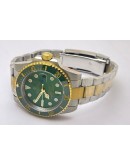 Rolex Submariner Green Dial Dual Tone Swiss Automatic Watch