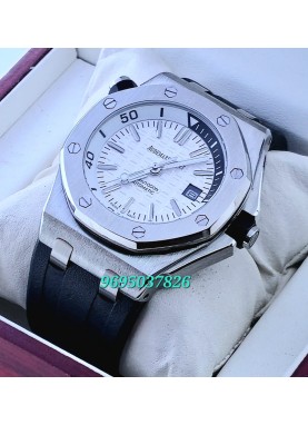 Audemars Piguet Diver White Black Rubber Strap  Swiss Automatic Watch