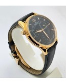 Jaeger Le Coultre Master Control Power Reserve Black Rose Gold Swiss ETA Automatic Watch