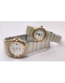 Omega Constellation Double Eagle Diamond Mark Couple Watch