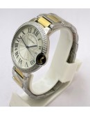 Cartier Ballon Bleu Jewel Bezel Watch 