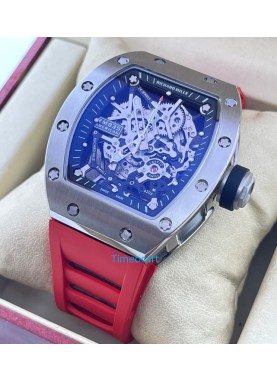 Richard Mille RM 035 Americas Edition Red Strap Swiss ETA 7750 Valjoux Movement Watch