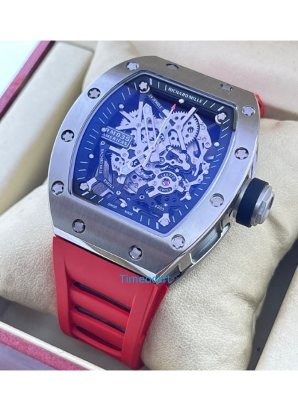 Richard Mille RM 035 Americas Edition Red Strap Swiss ETA 7750 Valjoux Movement Watch