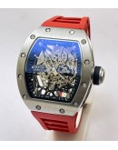 Richard Mille RM 035 Americas Edition Red Strap Swiss ETA 7750 Valjoux Movement Watch