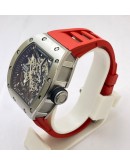 Richard Mille RM 035 Americas Edition Red Strap Swiss ETA 7750 Valjoux Movement Watch