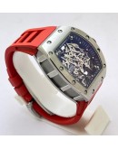 Richard Mille RM 035 Americas Edition Red Strap Swiss ETA 7750 Valjoux Movement Watch