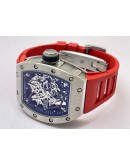 Richard Mille RM 035 Americas Edition Red Strap Swiss ETA 7750 Valjoux Movement Watch