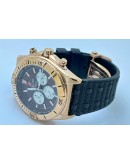 Breitling Chronomat B01 42 Rose Gold Black Rubber Strap Watch