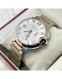 Cartier Ballon Bleu De Chronograph Dual Tone Swiss ETA Valjoux 7750 Movement Watch