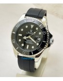  Rolex Submariner Black Rubber Strap Swiss Automatic Watch