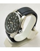  Rolex Submariner Black Rubber Strap Swiss Automatic Watch