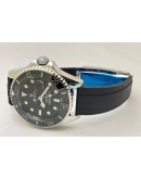  Rolex Submariner Black Rubber Strap Swiss Automatic Watch