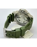 Panerai Submersible Black Bezel Green Rubber Strap Swiss Automatic Watch