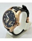 I W C Big Pilot Double Tourbillon Black Rose Gold Swiss Automatic Watch