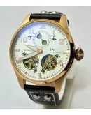 I W C Big Pilot Double Tourbillon White Rose Gold Swiss Automatic Watch
