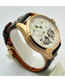 I W C Big Pilot Double Tourbillon White Rose Gold Swiss Automatic Watch