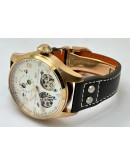 I W C Big Pilot Double Tourbillon White Rose Gold Swiss Automatic Watch