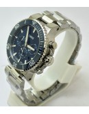 Oris Aquis Chronograph Blue Steel Bracelet Watch