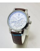 Tissot Prc 200 White Dial Leather Strap Watch