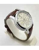 Tissot Prc 200 White Dial Leather Strap Watch