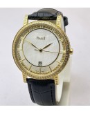 Piaget Altiplano White Mother Of Pearl Diamond Bezel Watch