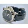 Panerai Marina Steel Black Leather Strap Swiss Automatic Watch