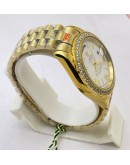 Rolex Day-Date Roman Mark Diamond Bezel Golden Swiss Automatic Watch