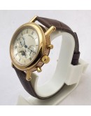 Breguet Classique Chronopraph Rose Gold Swiss ETA 7750 Valjoux Automatic Movement Watch