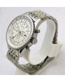 Breitling Navitimer Gmt White Swiss ETA Valjoux 7750 Automatic Watch
