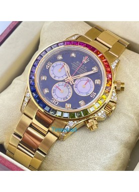 Rolex Cosmograph Daytona Rainbow Jewels Swiss ETA