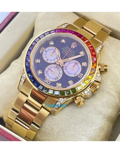 Rolex Cosmograph Daytona Rainbow Jewels Swiss ETA