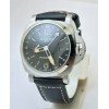 Panerai GMT Steel Black Strap Swiss Automatic Watch