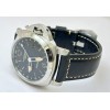 Panerai GMT Steel Black Strap Swiss Automatic Watch