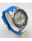 Roger Dubuis Excalibur Skeleton Blue Rubber Strap Swiss Automatic Watch